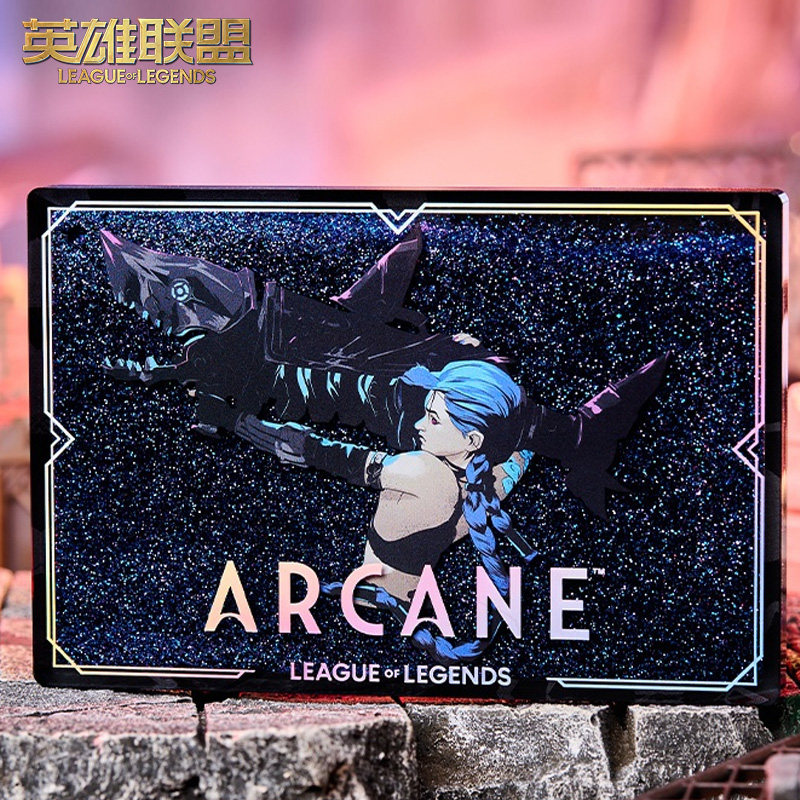 Arcane Jinx – Suporte de Acrílico com Areia Movediça Brilhante – League of Legends LOL – 12cm (Riot Games) Arcane Jinx – Suporte de Acrílico com Areia Movediça Brilhante – League of Legends LOL – 12cm (Riot Games)