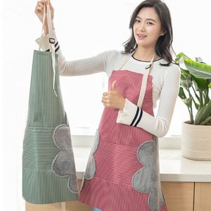 家用可擦手围裙女厨房防油污时尚围腰日式厨房厨师做饭防水罩衣男领天猫淘宝优惠券可省10元