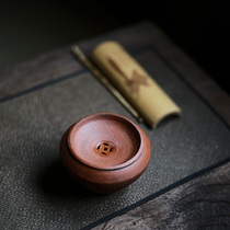  In the early days Lotus Hall Songfengshe Cheng Wei hand-made clay Jianshui make-up earth tea copper Qian hole tea residue bucket