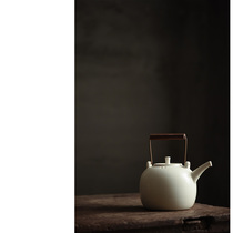 (Early Lotus Hall)Jingdezhen soda glaze boiling kettle Kettle boiling teapot can be electric ceramic stove 1L