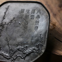 Taichu Lianhuatang hand-made ancient tin tablet tea tray cup holder pot pad
