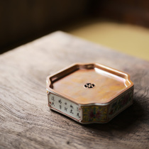 Taochu Lianhuatang Jingdezhen Copper Ceramic Wanzi Pot Cheng Antique Blue and Huaotang Tea Plate