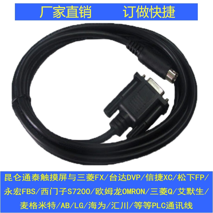 MCGS Kungkun TPC7062K 1062K touch screen with Mitsubishi FX series PLC connecting line communication line