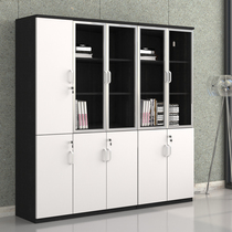 Office filing cabinet data filing cabinet wooden lockers office cabinet with lock glass Guangzhou office furniture