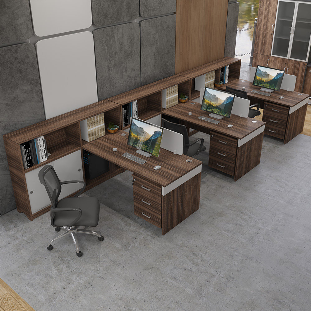Office desk 234 people with double desk chair combined staff office finance desk staff station-Taobao