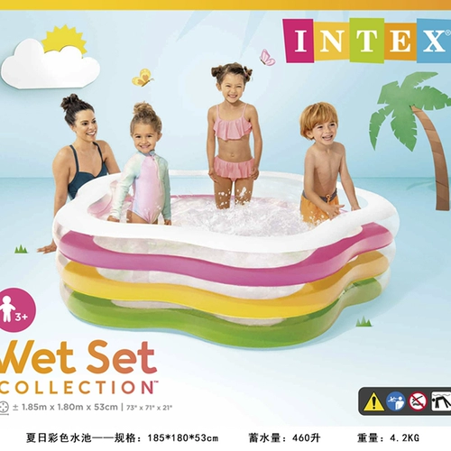 Intex, надувной оригинальный большой морской бассейн с шариками для взрослых