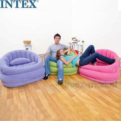 Original INTEX high-grade flocked single sofa lazy lounge chair inflatable sofa