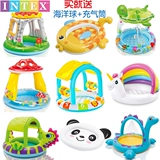 Intex, надувная детская ванна для младенца, морской бассейн с шариками