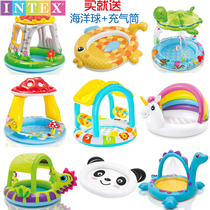  Pump delivery INTEX inflatable paddling pool Infant swimming pool bathtub sand pool Ocean ball pool