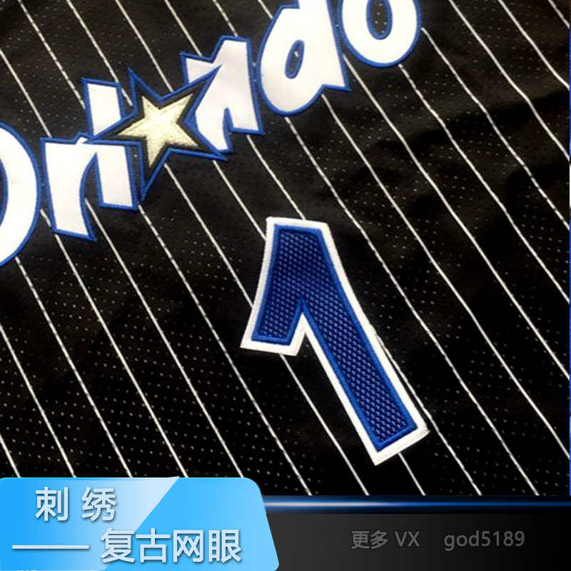 Penny Hardaway Jersey Black and White Blue Magic Retro Number 1 Narrow Shoulder Fully Embroidered Au Player Basketball Uniform Vest Penny Hardaway Jersey Black and White Blue Magic Retro Number 1 Narrow Shoulder Fully Embroidered Au Player Basketball Uniform Vest