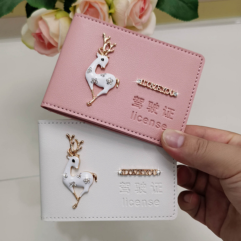 Driving license female motor vehicle drilling license for crystal driving license for men's ultra-thin card pack