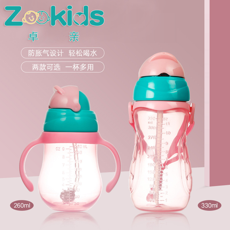 Child Straw Cup Kindergarten Baby Kettle Baby School Drink Cup Anti-Fall Drinking Water Cup Training With Handle Drinking Cup-Taobao