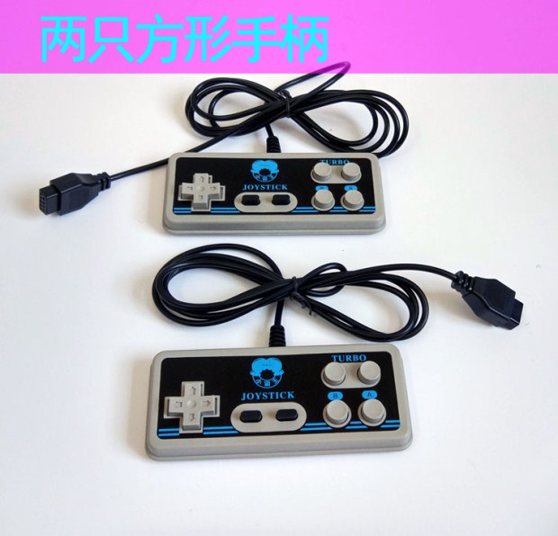 Bộ điều khiển trò chơi cổ điển cổ điển Đĩa trò chơi DVD 8-bit FC máy màu đỏ và trắng máy chín lỗ chín kim xử lý phổ - Kiểm soát trò chơi tay cầm ps2