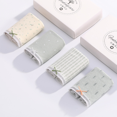 【芬腾】女士纯棉抗菌内裤4条