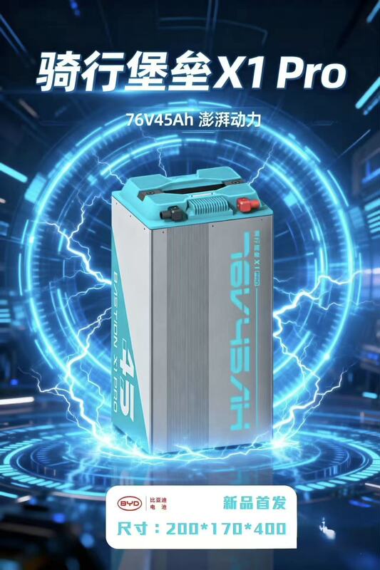 Byd Battery Lithium Iron Phosphate Cycling Battery 72V(76V)45Ah+10A Charger--Official Genuine Product