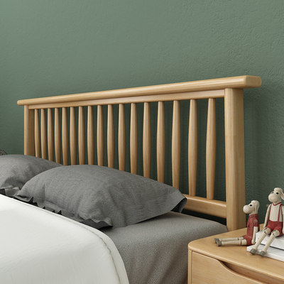 Nordic solid wood bed 1 8m double 1 5m single bed modern minimalist small apartment Japanese-style bedroom apartment homestay