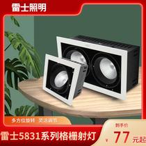 Lace fighting lamp double head led spotlight commercial wine embedded shop grille light NLED5831D 5832D