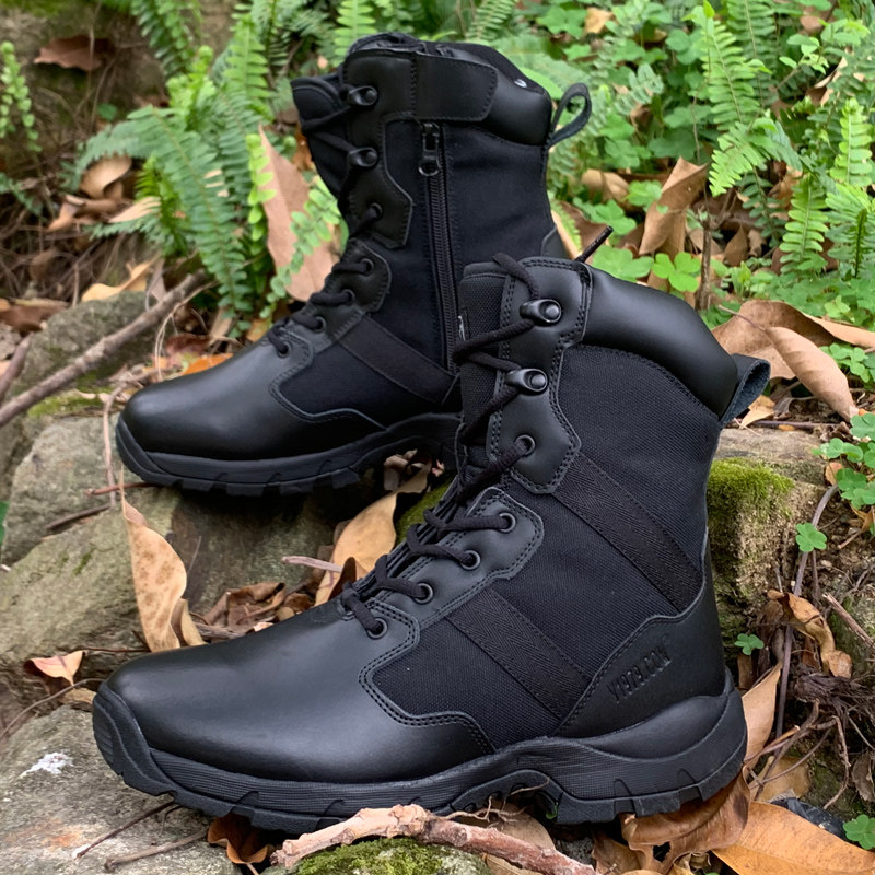 V1979 COM Tactical Waterproof and Puncture Side Zip High Cartridge Training Boots for Special War Marine Boots