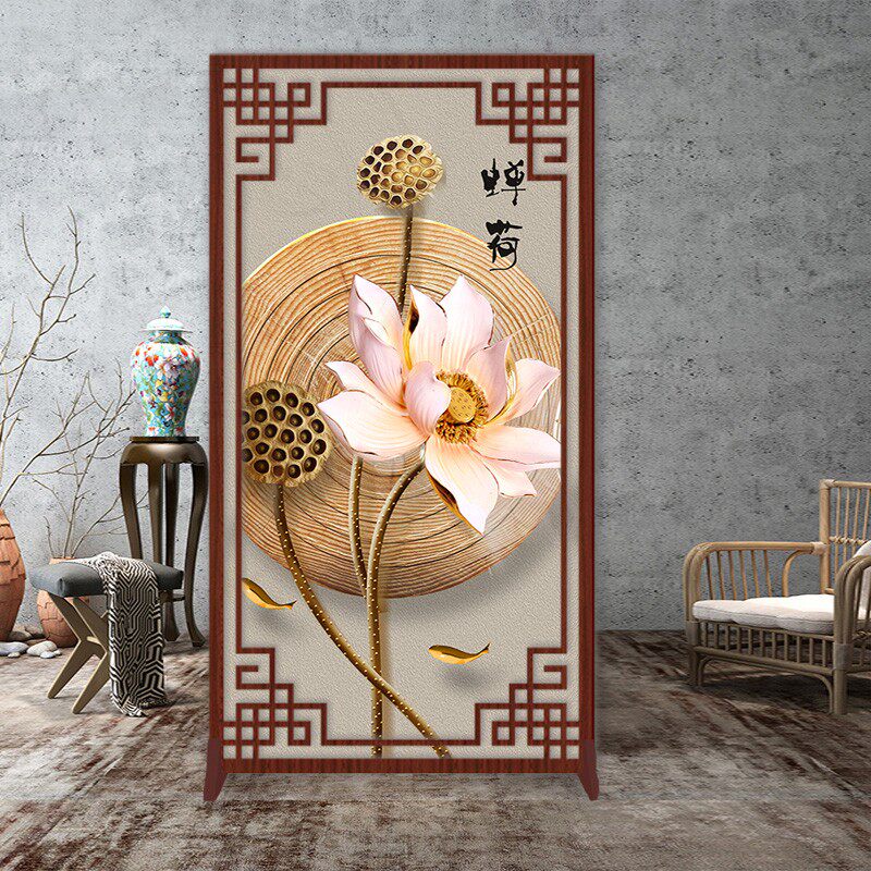 Chinese-style screen partitions the living room, the entrance, the entrance, and the entrance to the entrance. The simple modern new Chinese-style hotel office entry screen