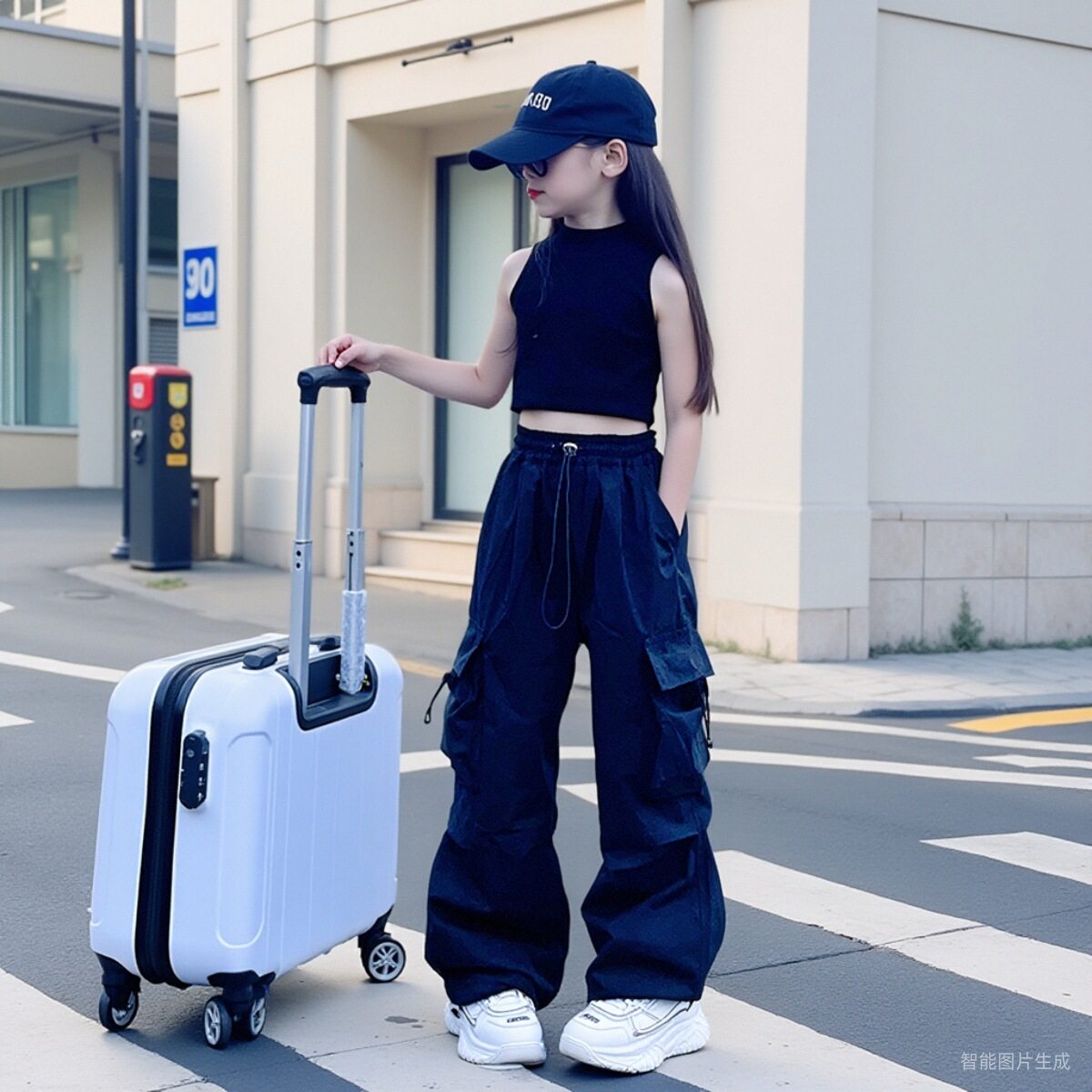 Children's vest summer middle and older children's pure cotton suspender tops Korean style girls' sleeveless solid color T-shirts baby girl's bottoming shirt