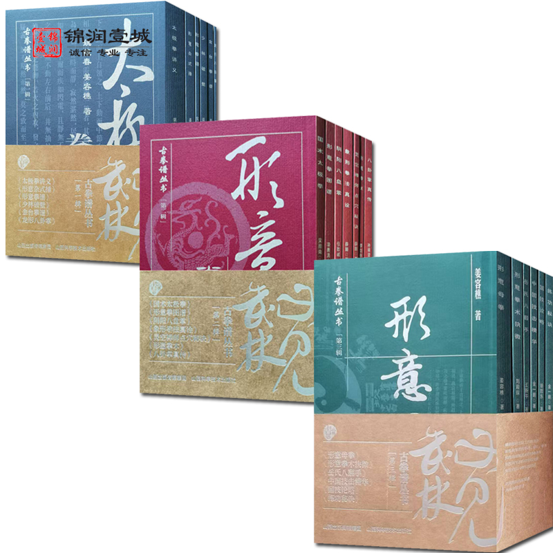 古代拳法マニュアルセット、全19冊、全3巻、形意拳の秘訣、岳の八転、中国武術の真髄、国家武術理論、訓練の秘訣、江栄橋著、山西科学技術出版社