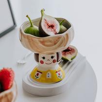 Zetten Home Day Style Cute Ceramic Cup Mark Cup Ice Cream Bowl Cute First Accessories Box Girls Cup Snacks Sweets Bowl