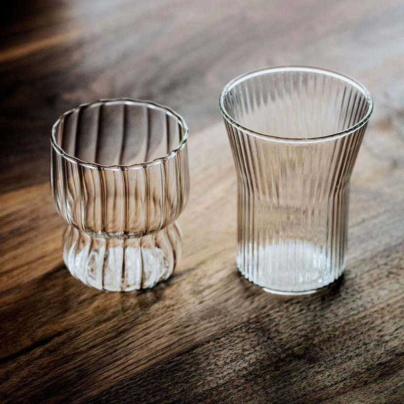 Zeten Home Japanese Simple Vertical glass Heat - resistant and fresh water cup in Family Breakfast cup