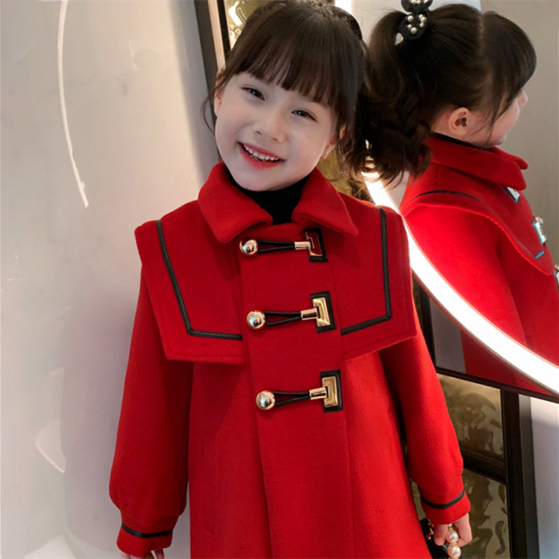 Girl Gross Hooded Jacket Thickened Winter Dress Children Medium Long Version Of Children Great Clothes Autumn Winter 2022 New CUHK Children Blouses