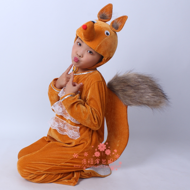Trang phục biểu diễn động vật cho trẻ em Ngày sóc Fox Voi Sói Gấu Chim Panda Panda Phim hoạt hình biểu diễn đồ bộ cho bé gái