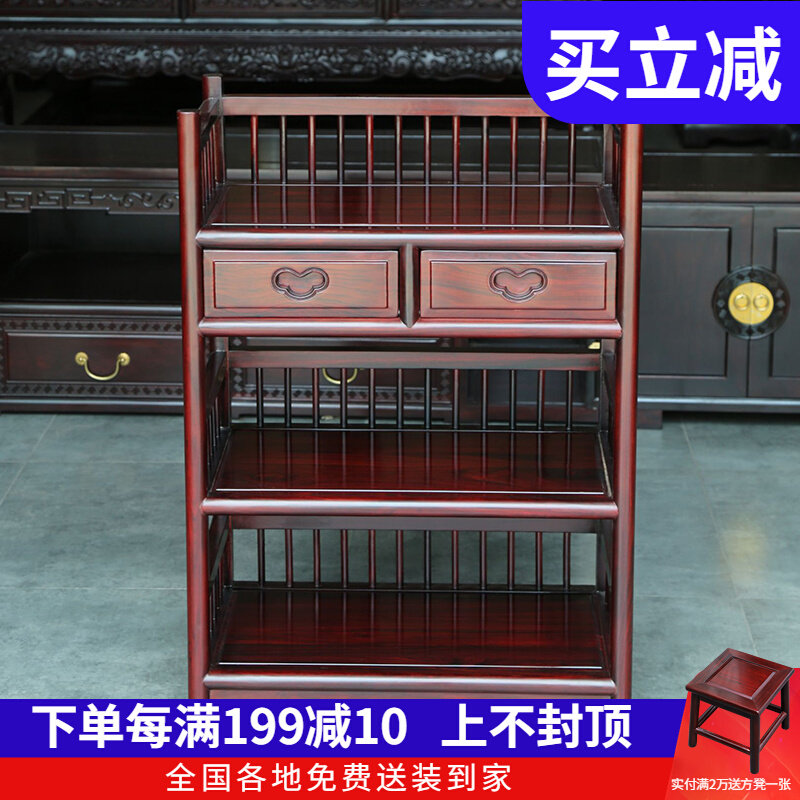 Mahogany Restaurant Cabinet Sideboard Chinese Solid Wood Furniture Wine Cabinet Corner Cabinet Tea Cabinet East African Rosewood Mini Tea Cabinet