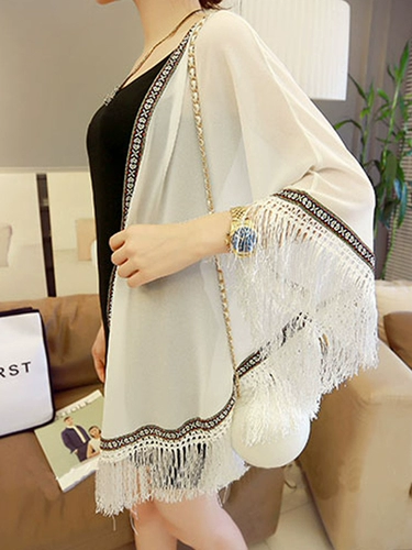 Летний плащ, цветной кардиган, куртка, одежда для защиты от солнца, с вышивкой, защита от солнца