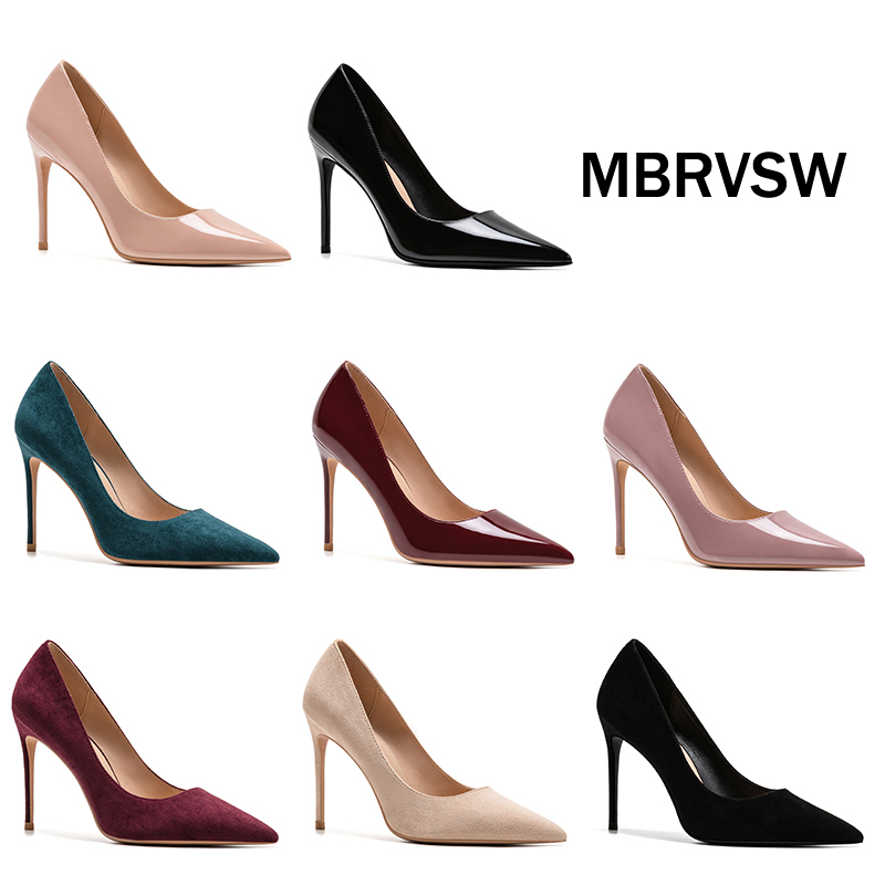 Genuine Leather High Heels for Women, Stiletto Heel, 2026 New Model, Black Professional Pointed Toe Design, Niche Style, Elegant Socialite Nude Color, Autumn
