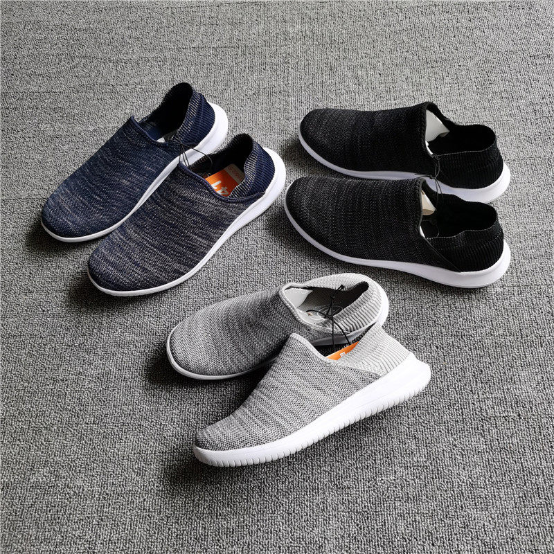 Foreign trade spring and summer one-footed men's and women's casual sports shoes low-top knitted mesh slip-on shoes soft bottom light lazy shoes