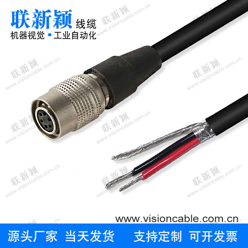 2芯触发线广濑hr10a-7p-6s电源线6p海康Dalsa  Basler工业相机