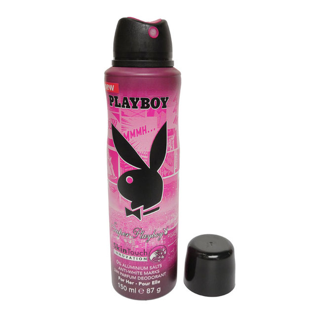 PLAYBOY ນ້ຳຫອມຂອງຜູ້ຊາຍ ແລະຜູ້ຍິງ Playboy ນ້ຳຫອມ Antiperspirant Spray Armpit Antiperspirant Body Fragrance ມີກິ່ນຫອມອ່ອນໆ ຕິດທົນນານ