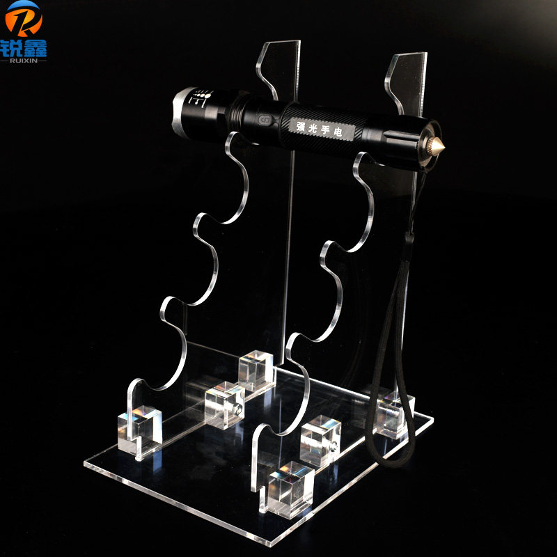 (Junke Acrylic)Flashlight display stand Acrylic display stand headlight display stand can put 4 flashlights