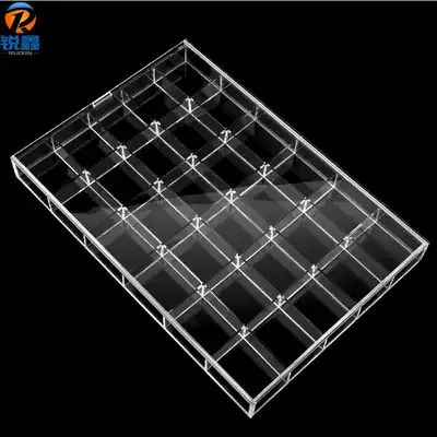 Acrylic tray with lid 30 grid storage box jewelry tray jewelry tray display props beads rack beaded tray
