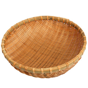 Bamboo Woven Basket, Round Dustpan, Handmade Bamboo Basket, Rice Sieve, Steamed Bun Basket, Storage Basket, Kitchen Vege