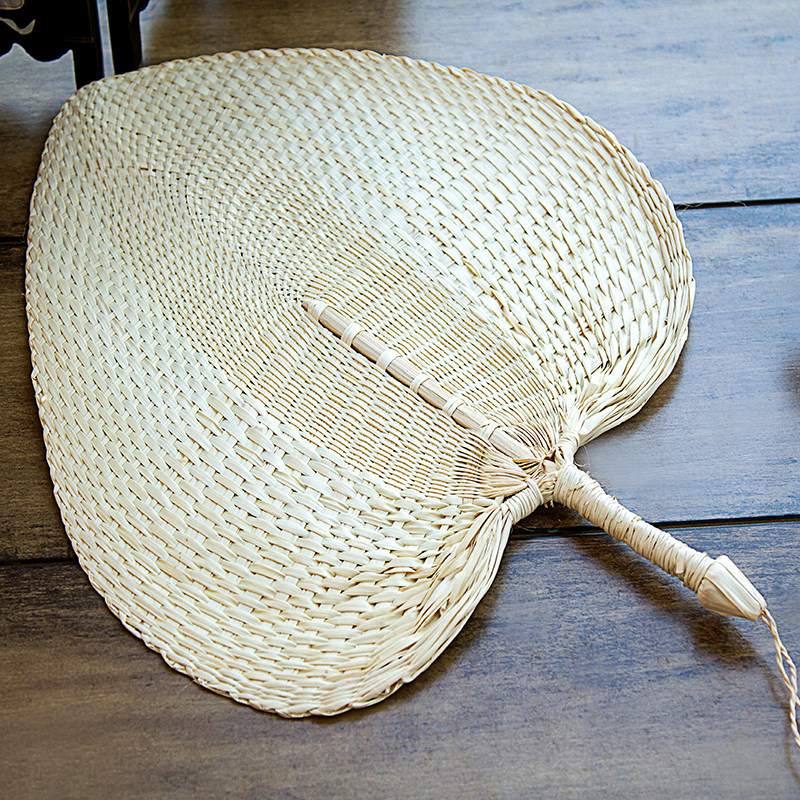 Handmade big cattail fan male cattail weave fan succulent leaf female banana fan sunflower fan summer old-fashioned hand-cranked baby fan