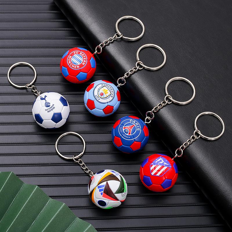 Ac Milan Barcelona Real Madrid Football Model Keychain Accessories Chelsea Paris Champions League Fan Keychain Pendant
