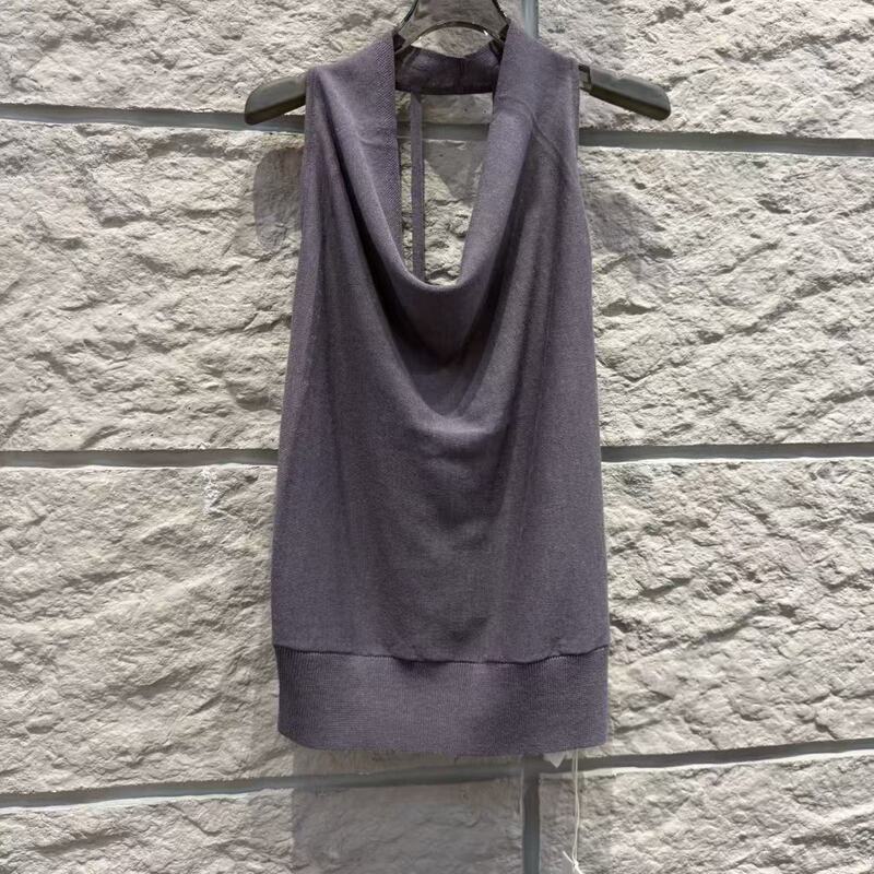 Shenzhen Nanyou Designer Brand 2026 Summer New Korean Style Fashion Loose Halter Neck Sleeveless Vest Shenzhen Nanyou Designer Brand 2026 Summer New Korean Style Fashion Loose Halter Neck Sleeveless Vest