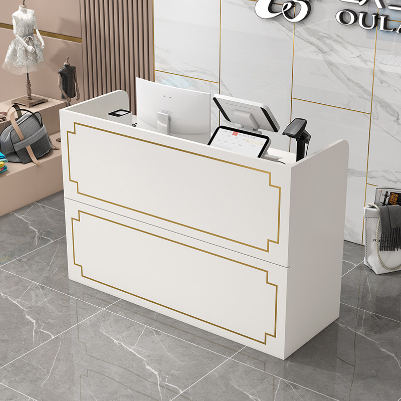 The cash counter is a simple modern small clothing store convenience store Maternal and baby shop Bar desk reception desk