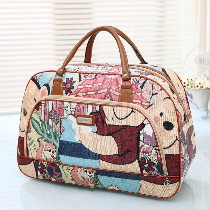 PU leather men's hand-held travel bag travel bag travel business luggage bag women's maternity bag waterproof large-capacity tide