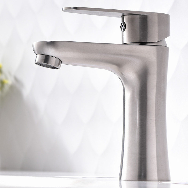 Face Basin Tap Hot and cold 304 Stainless Steel Makeup Room Bathroom Home Washout Pool Terrace Basin Wash Basin Single Cold Water