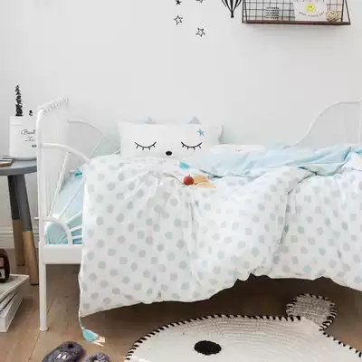 Customized baby bedding soft cotton quilt cover sheets newborn Kit children's kindergarten three-piece set