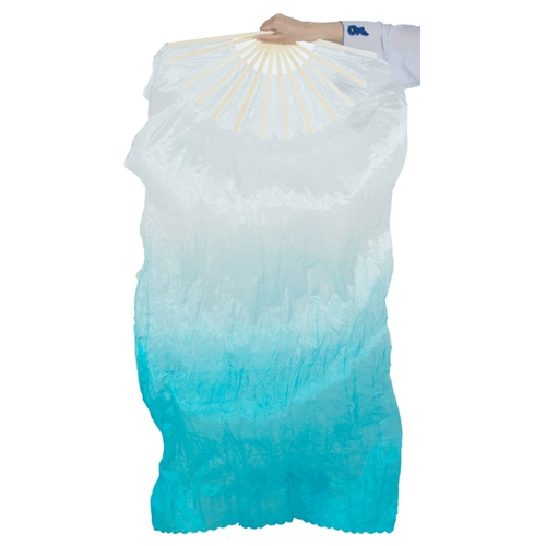 Фанат фанат живот живот танцы длинные шелковые фанаты рост градиента и китайский стиль квадратного танца складной фанат