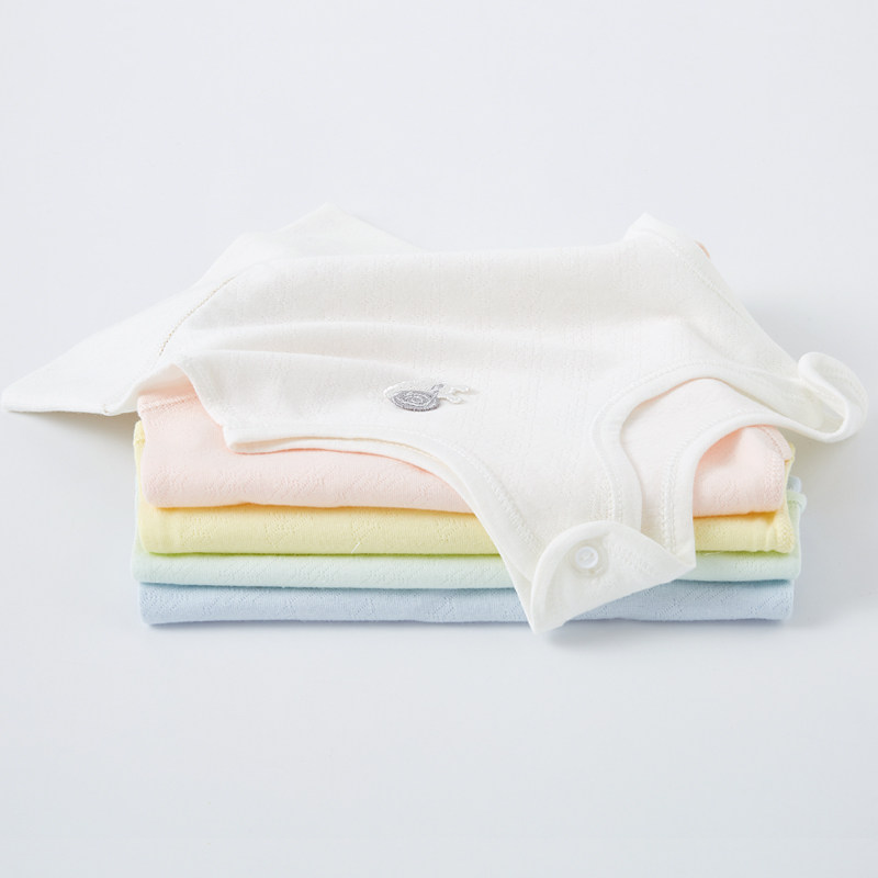 Baby vest pure cotton stomach shoulder spring and autumn blouse newborn child breathable autumn boy and girl baby vest