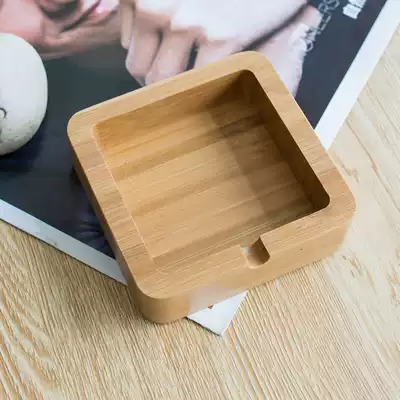 Solid wood ashtray creative personality trend fashion home with simple female men's living room small cigarette cylinder