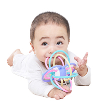 Bite the Manhattan hand grip the ball giraffe baby can water to cook the baby tooth gum grindle fruit and vegetable toy Silicone Music