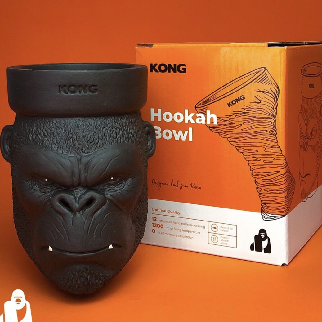 俄罗斯进口KONG陶瓷五孔中孔猩猩熊猫水烟烟锅，品质生活新选择？-烟斗-淘宝好物网